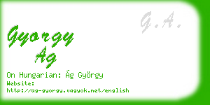 gyorgy ag business card